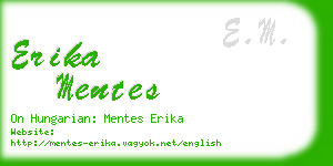 erika mentes business card